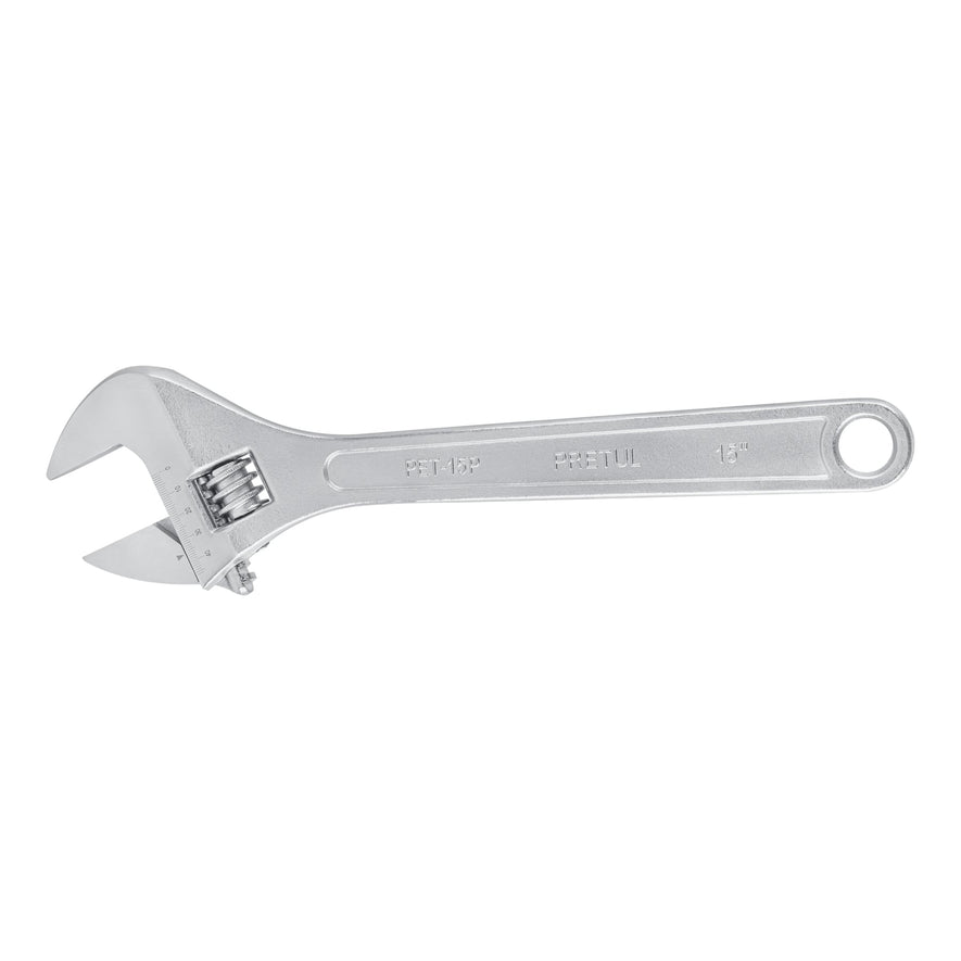 Llave ajustable (perico) 15' cromada, Pretul Caja con 2, 26054
