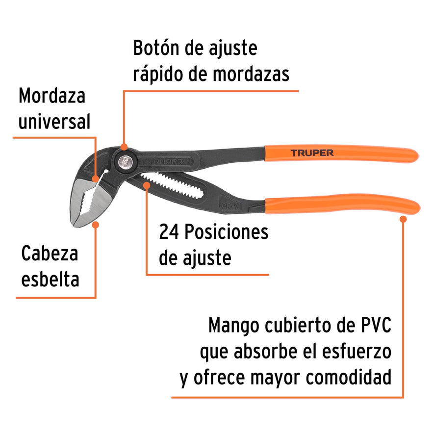 Pinza de extensión 16', mango de PVC, Truper, 102485