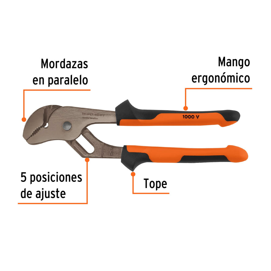 Pinzas de extensión 8' mango Comfort Grip, Truper Expert Caja con 3, 102393