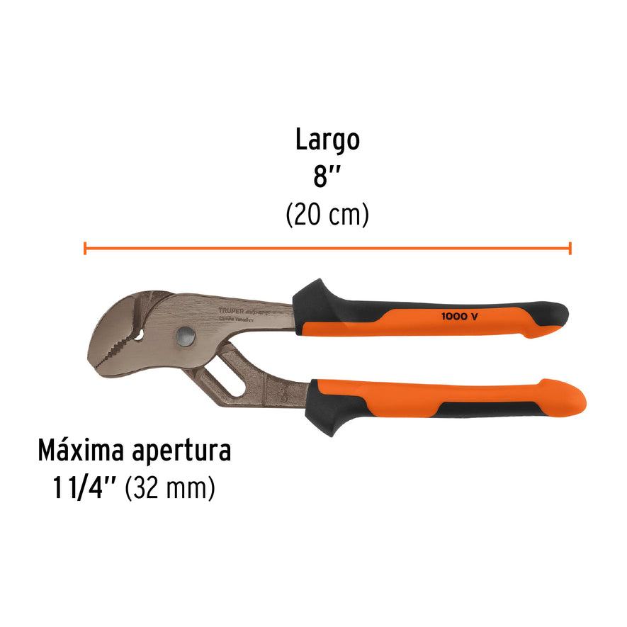 Pinzas de extensión 8' mango Comfort Grip, Truper Expert Caja con 3, 102393