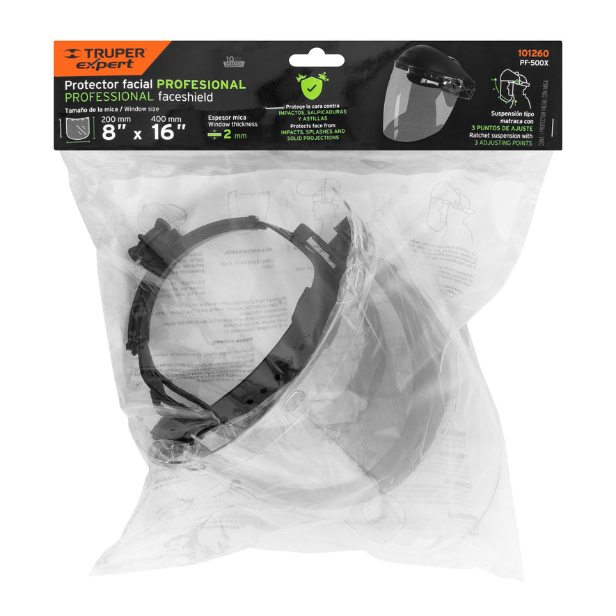 Protector facial Truper Expert Caja con 2, 101260