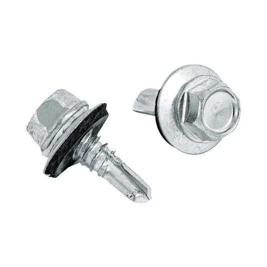 Bolsa con 100 pijas 3/4' hexagonal, punta broca con rondana Caja con 6, 44405