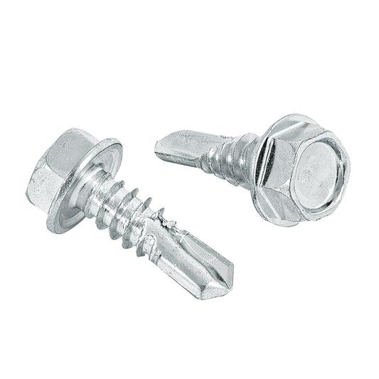 Bolsa con 100 pijas 3/4' cabeza hexagonal, punta de broca Caja con 6, 44400