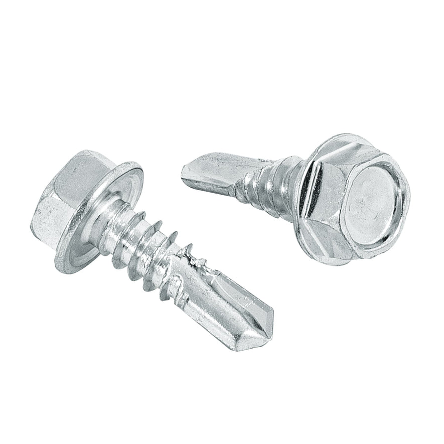 Bolsa con 100 pijas 3/4' cabeza hexagonal, punta de broca Caja con 6, 44400