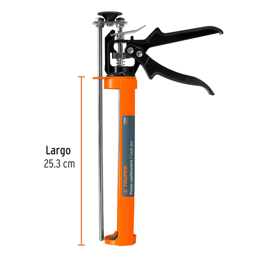 Pistola calafateadora tipo esqueleto, reforzada, Truper Caja con 4, 17558