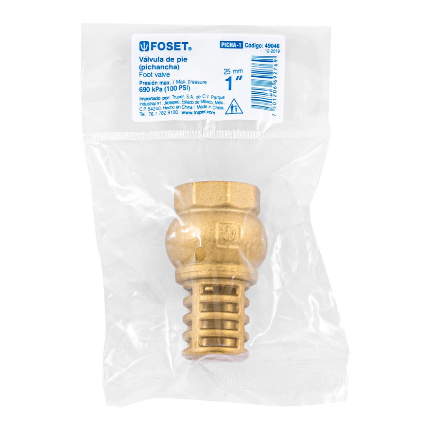 Pichancha con rejilla de latón 1', Foset Caja con 6, 49046