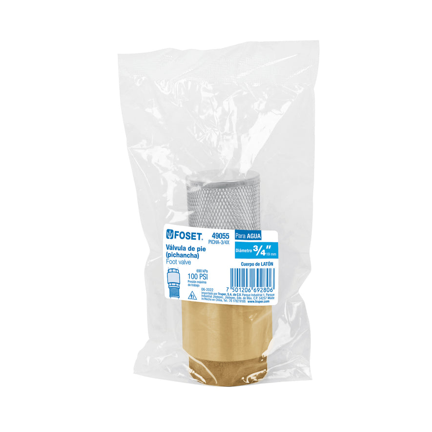 Pichancha con rejilla acero inoxidable 3/4', Foset Caja con 6, 49055