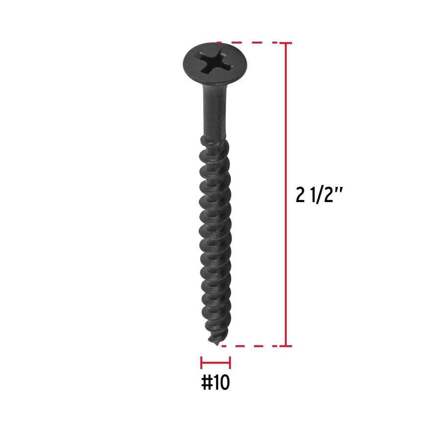 Bolsa con 100 pijas #10 x 2-1/2' multiusos, Fiero Caja con 6, 44351