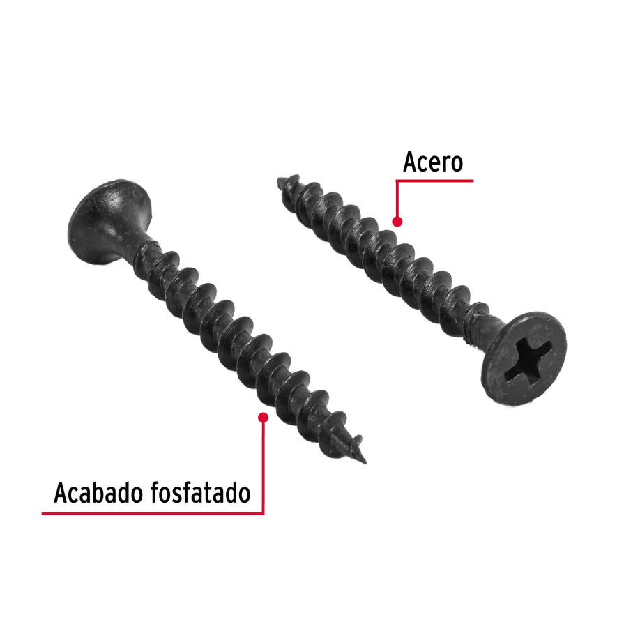 Blíster con 14 pijas multiusos, #8 x 1-1/2', Fiero Caja con 12, 40735