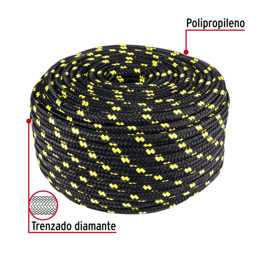 Piola de Polipropileno trenzada, multicolor, 10mm, 1 Kg Caja con 6, 49866