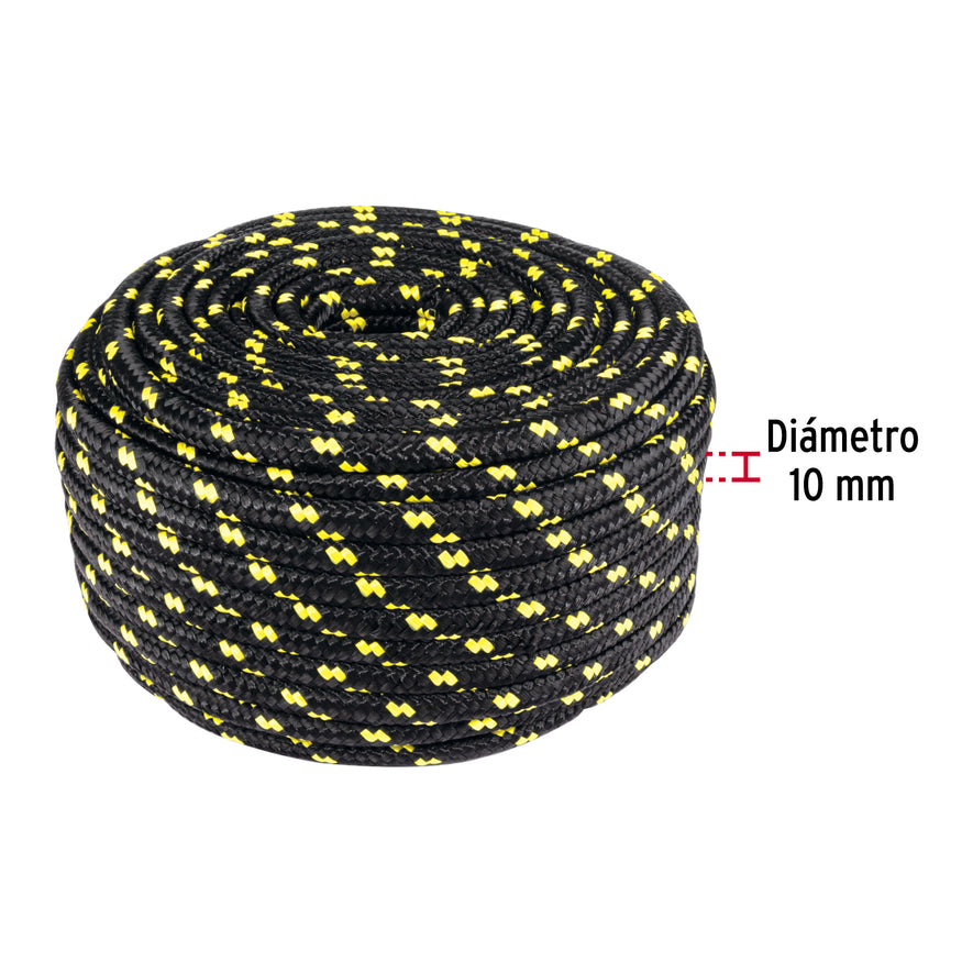 Piola de Polipropileno trenzada, multicolor, 10mm, 1 Kg Caja con 6, 49866