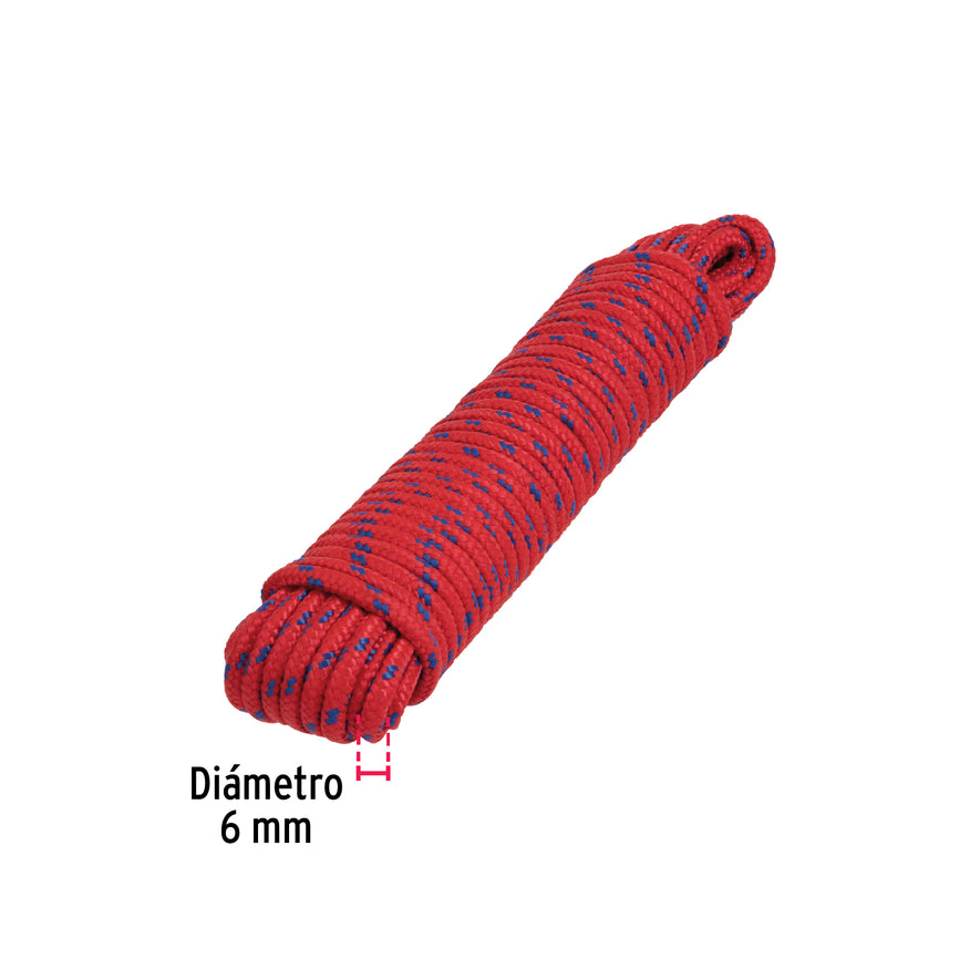 Piola de polipropileno trenzada de 6mm x 15m en madeja Caja con 9, 47809