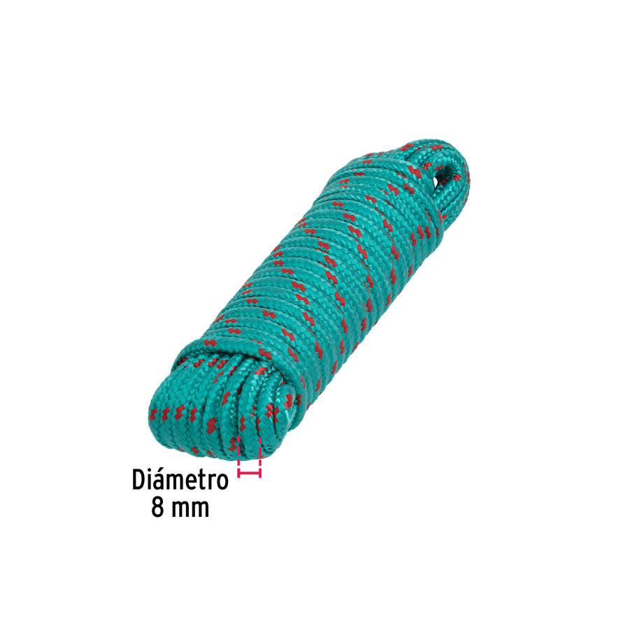 Piola de polipropileno trenzada de 8mm x 15m en madeja Caja con 9, 47810