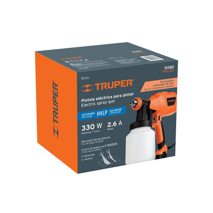Pistola eléctrica para pintar de 330 W, Truper, 15382