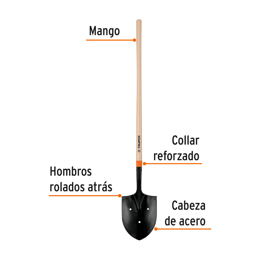 Pala irrigación T-2000 3 perforaciones mango largo 45' Caja con 3, 17187