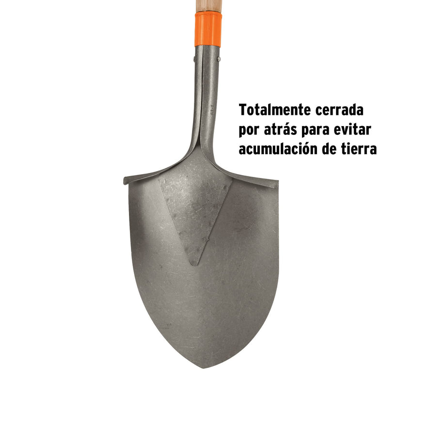 Pala irrigación Classic, cerrada, mango largo 49', Truper Caja con 3, 17186