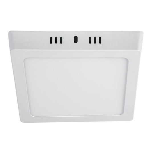 Luminario LED tipo plafón 12 W, cuadrado, luz de día, blanco Caja con 4, 47443