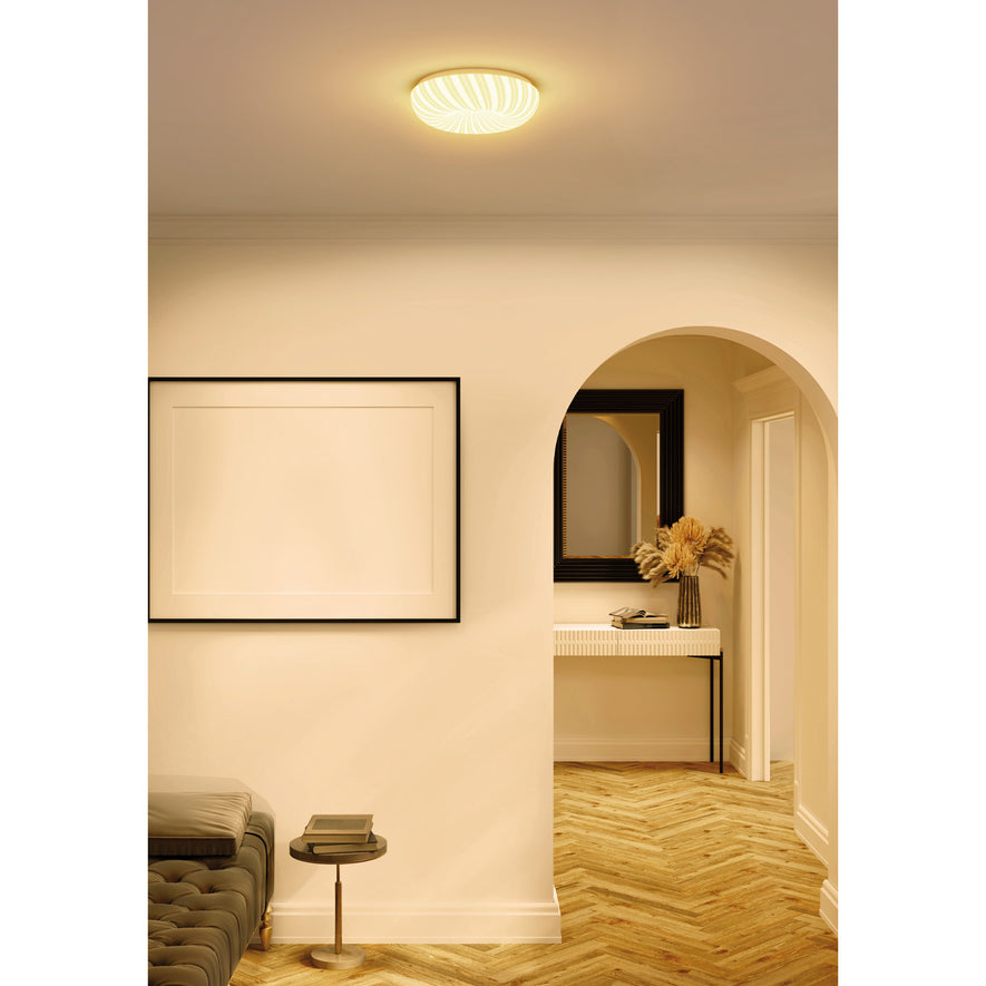 Luminario LED 22W plafón decorativo espiral luz cálida,BASIC Caja con 2, 48211