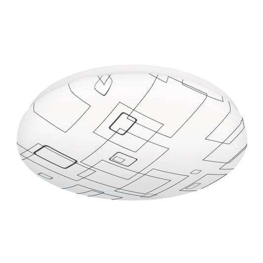 Luminario LED 18W plafón decorativo cuadros luz de día,BASIC Caja con 2, 43178