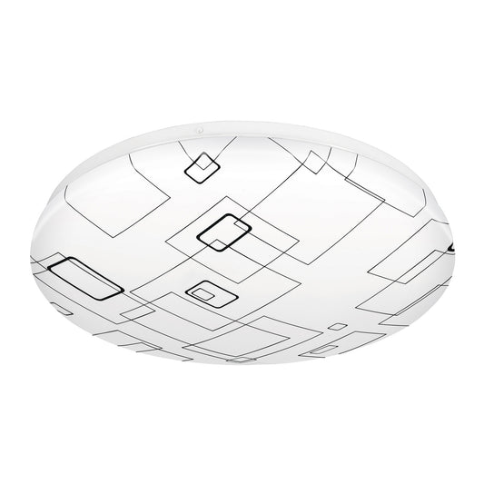 Luminario LED 22W plafón decorativo cuadros luz de día,BASIC Caja con 2, 43179