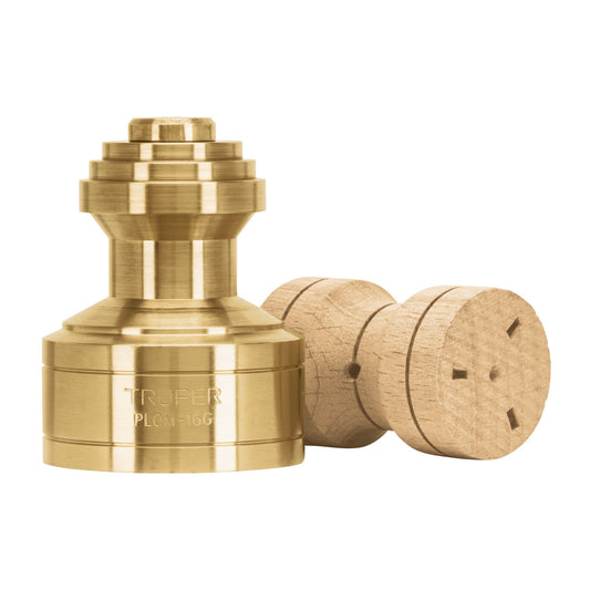 Plomada de latón 16 oz tipo Guatemala, Truper Caja con 4, 11822