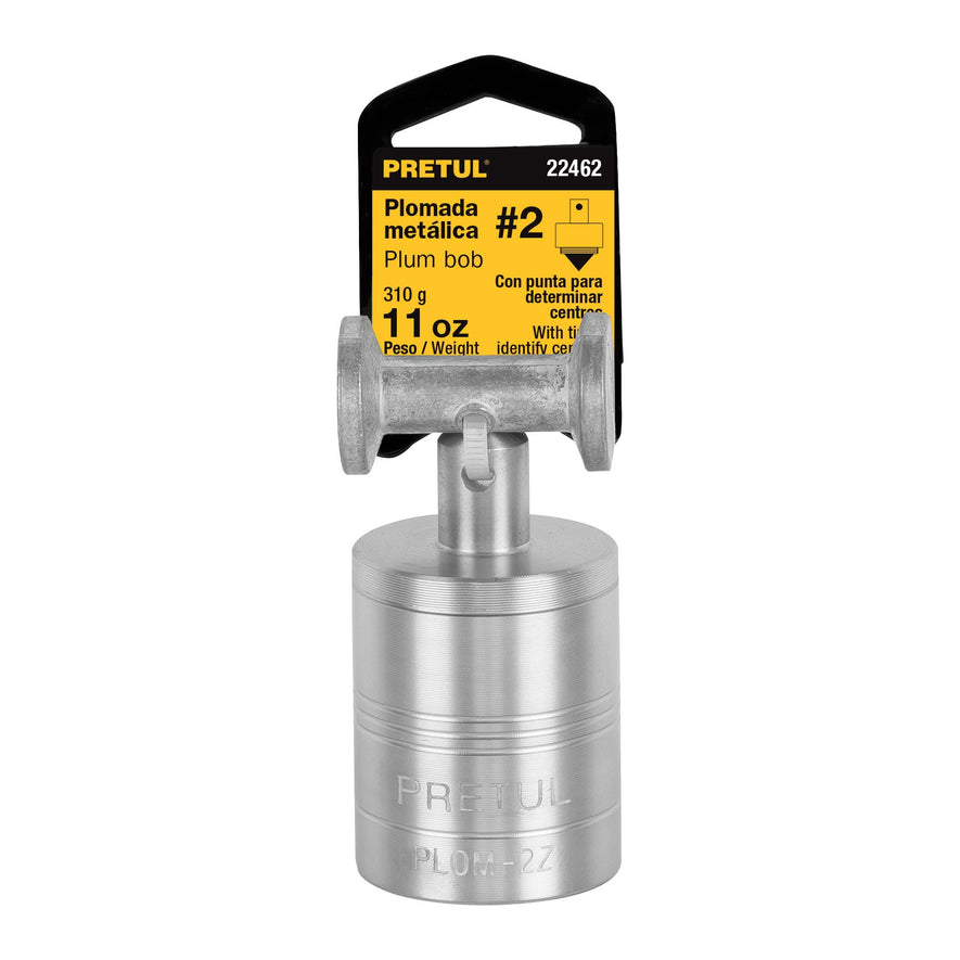 Plomada metálica de 310 g con centro, Pretul Caja con 6, 22462