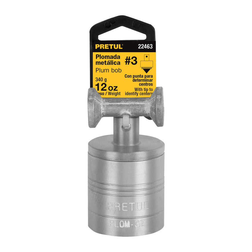 Plomada metálica de 340 g con centro, Pretul Caja con 6, 22463