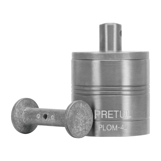 Plomada metálica de 675 g con centro, Pretul Caja con 6, 22464