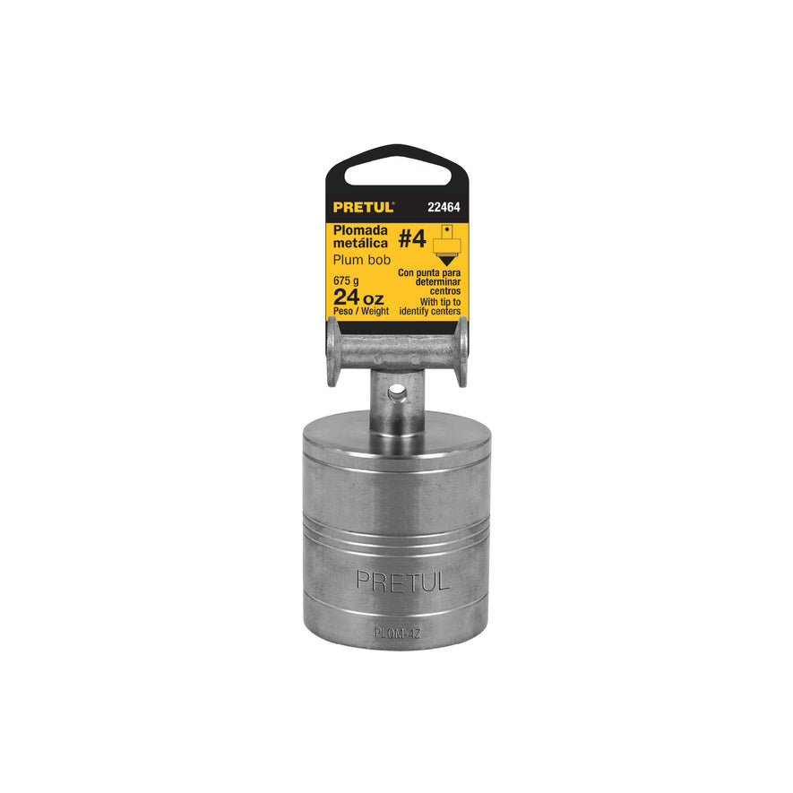 Plomada metálica de 675 g con centro, Pretul Caja con 6, 22464