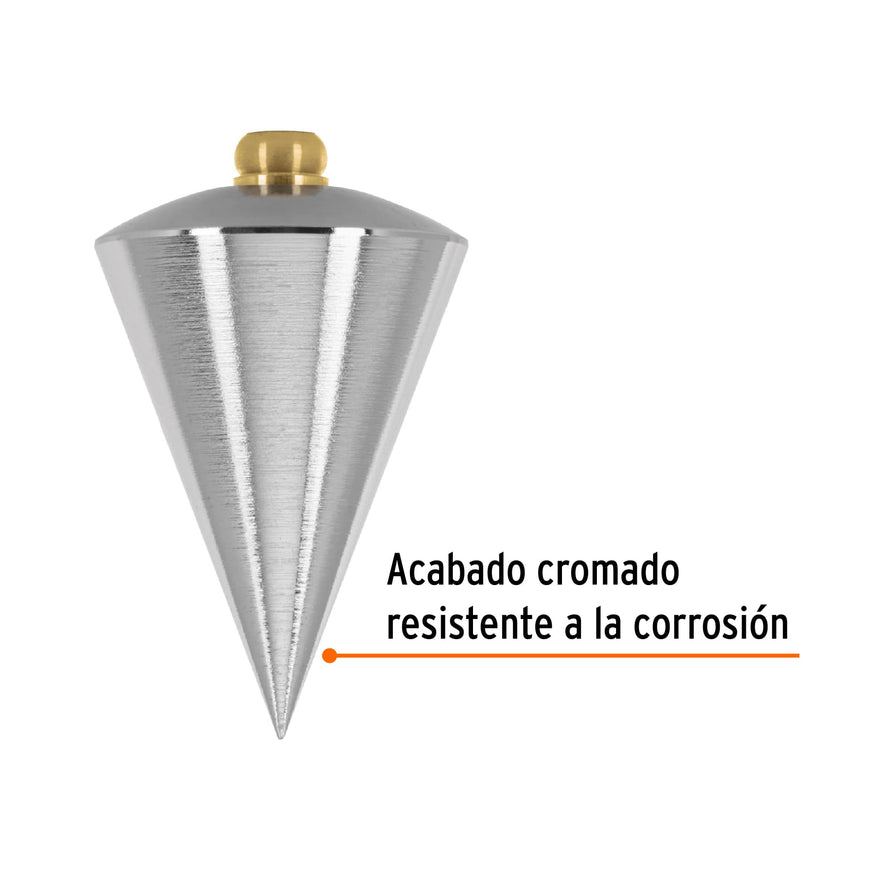 Plomada de acero, 8 oz, Truper Caja con 4, 11848
