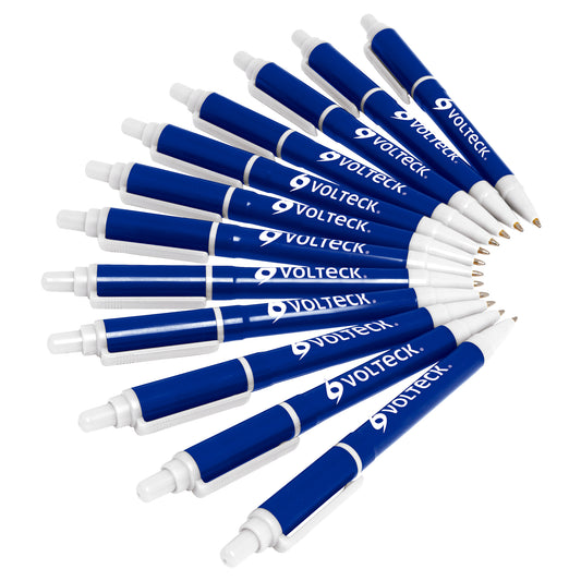 Pluma retráctil, Volteck Caja con 12, 60067