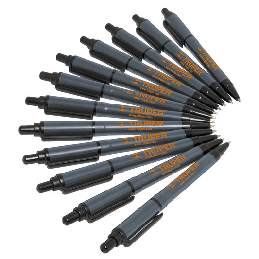 Pluma retráctil, Truper Caja con 12, 60065