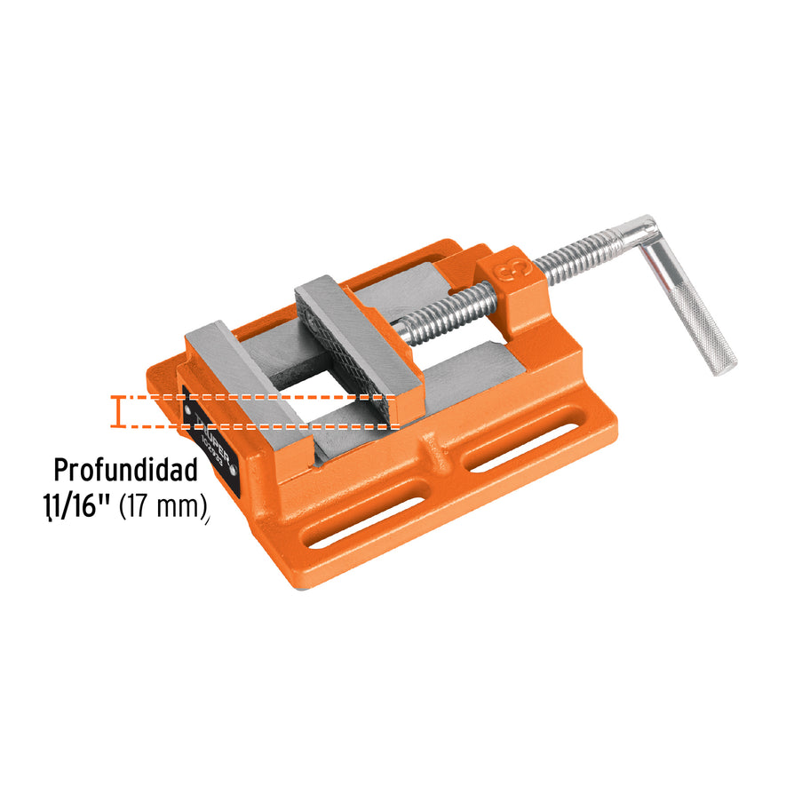 Prensa morsa plana, apertura 3' (75 mm), Truper, 102933