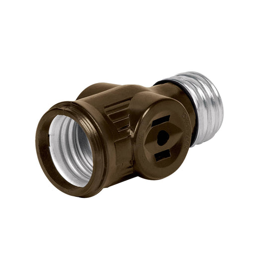 Portalámpara de baquelita, doble contacto, Volteck Caja con 10, 46511