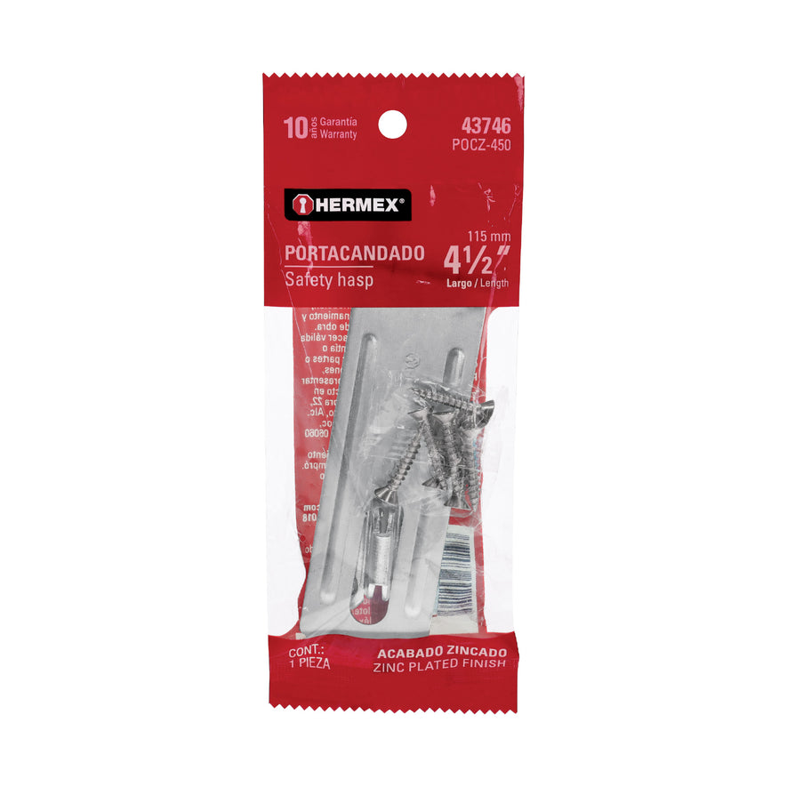 Portacandado de acero zincado 4-1/2', Hermex Caja con 6, 43746