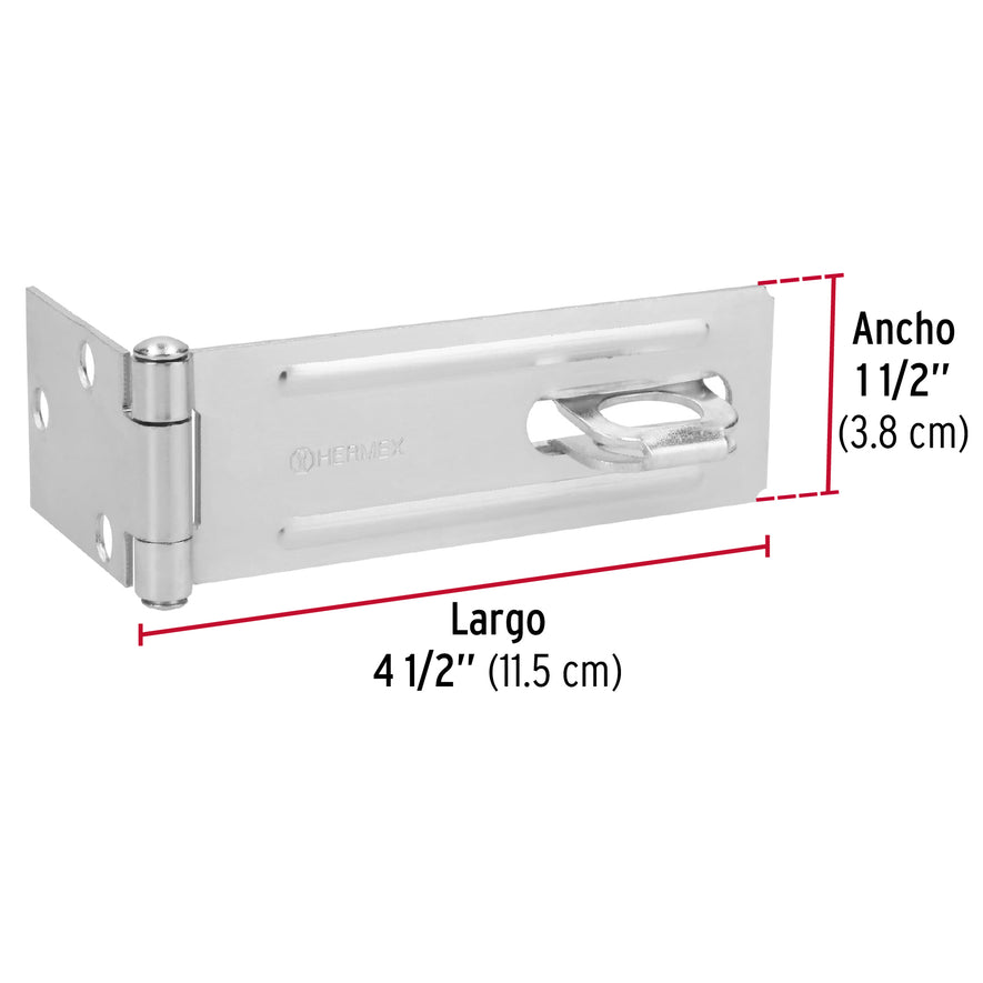 Portacandado de acero zincado 4-1/2', Hermex Caja con 6, 43746