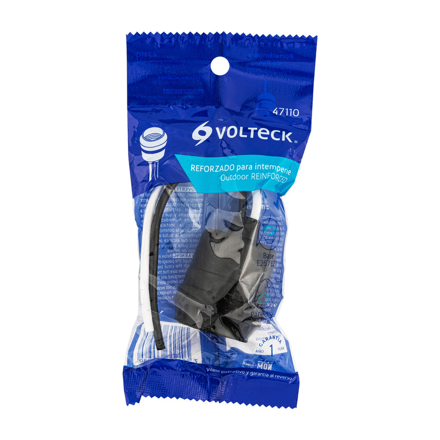 Portalámpara para intemperie, reforzada , Volteck Caja con 20, 47110