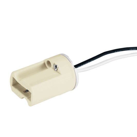 Portalámpara de porcelana para base G9, Volteck Caja con 10, 46391