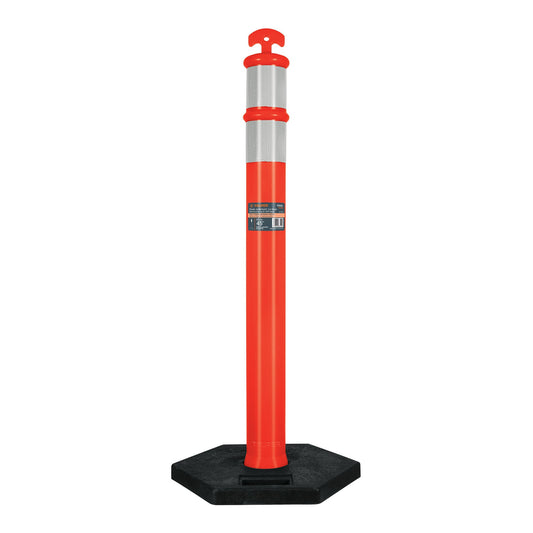 Poste delimitador de 115 cm de alto con base y reflejante, 101666