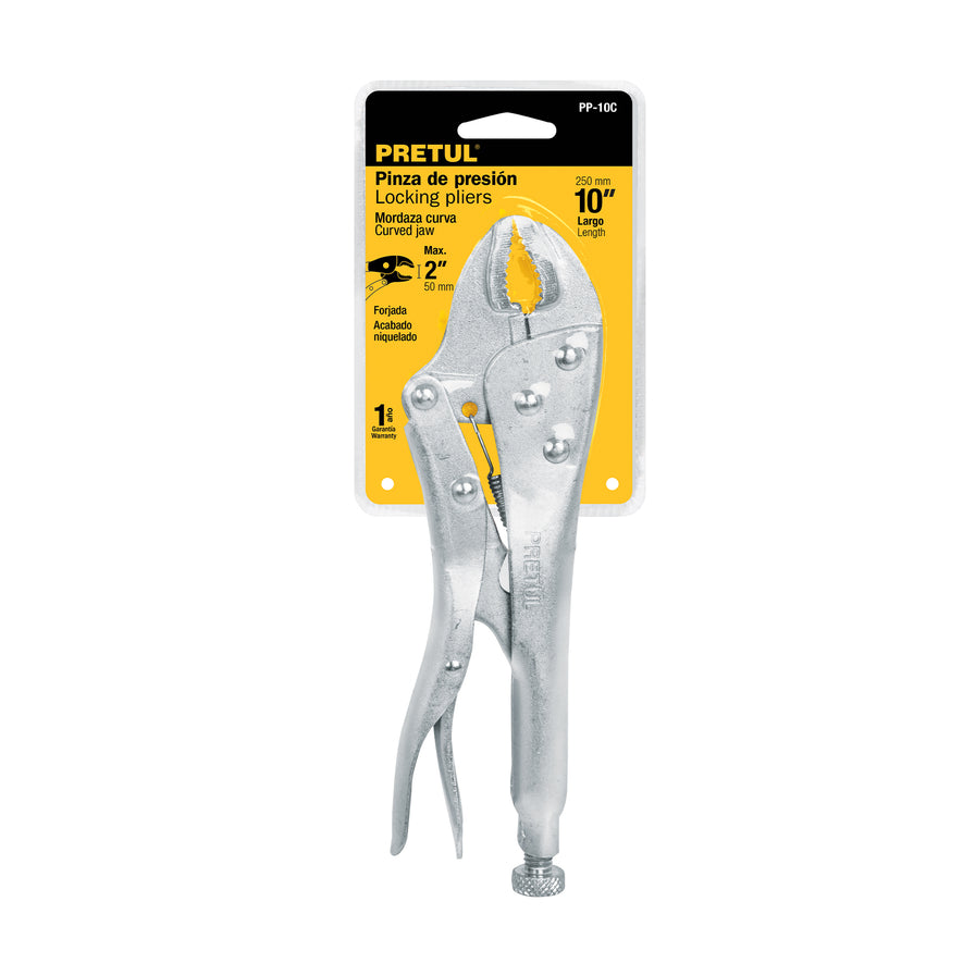Pinza de presión 10' mordaza curva, Pretul Caja con 6, 22700
