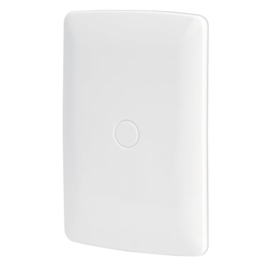 Placa de ABS, ciega, línea Italiana, color blanco, Volteck Caja con 12, 46141