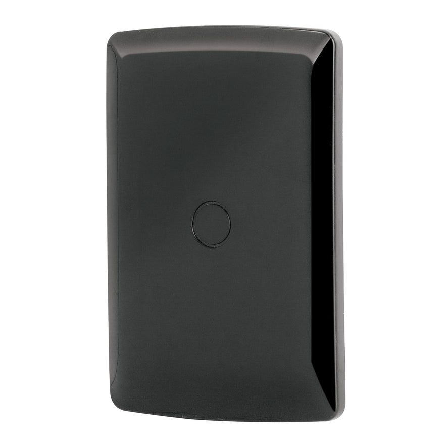 Placa ciega, Italiana, color negro, Volteck Caja con 12, 40139