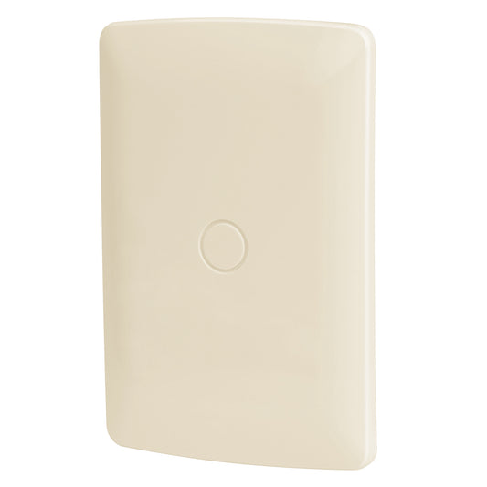 Placa de ABS ciega, línea Italiana, color marfil, Volteck Caja con 12, 46144