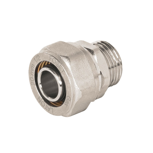 Conector para PEALPE, 1/2', con rosca macho, Foset Caja con 4, 45936