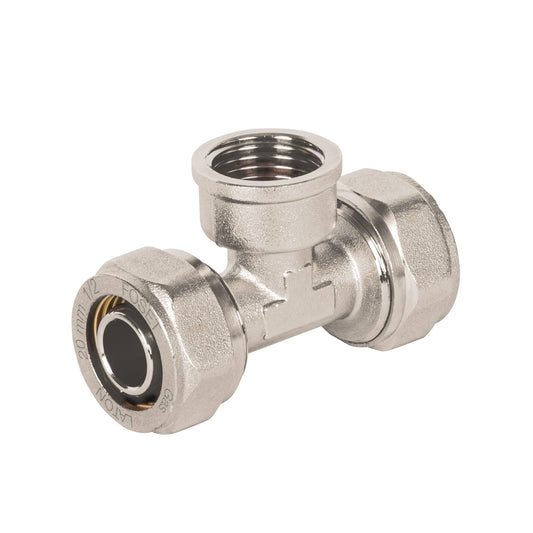 Tee para PEALPE, 1/2', con rosca hembra central, Foset Caja con 4, 45930