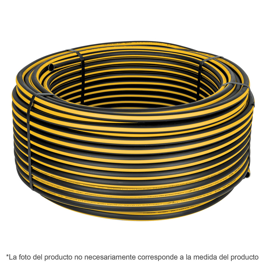 Metro de manguera para gas, 3/4' PE-AL-PE en rollo de 100m Caja con 100, 45706