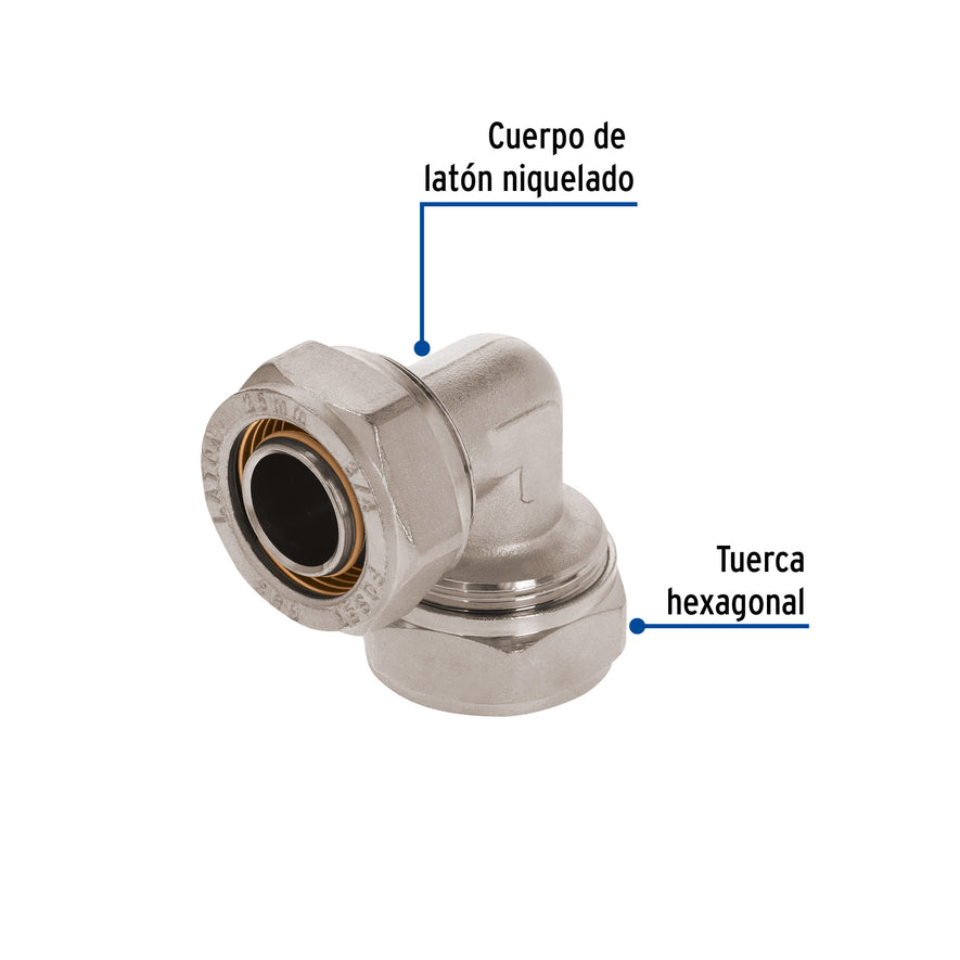 Codo 90° para PEALPE, 3/4', Foset Caja con 2, 45920