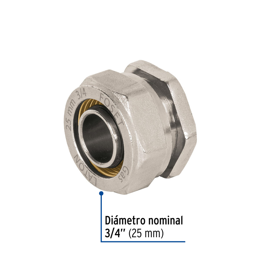 Tapón para PE-AL-PE, 3/4', Foset Caja con 2, 45940