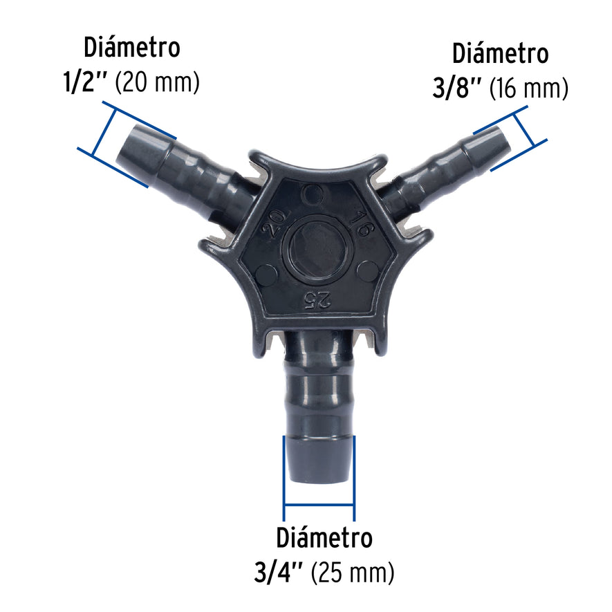 Avellanador para tubería de PE-AL-PE, 3/8' a 3/4', Foset Caja con 10, 45707