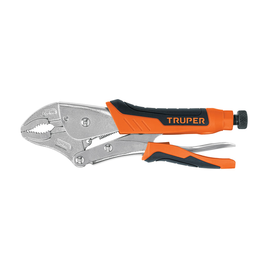 Pinza de presión 10' mordaza curva mango de vinil, Truper Caja con 3, 17436